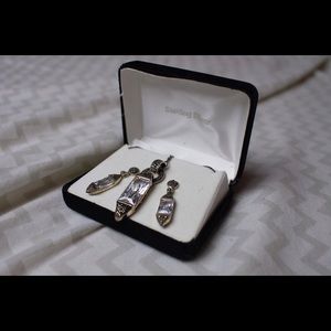 Vintage Sterling Sliver Earrings and Necklace